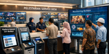 Dashboard interaktif Platform Inovasi Izin Budaya yang menampilkan sistem pemantauan data seni real-time untuk mendukung efisiensi kebudayaan kota Medan