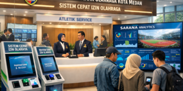 Dashboard interaktif Platform Mantap Izin Listrik yang menampilkan sistem pemantauan data energi real-time untuk mendukung efisiensi kelistrikan kota Medan