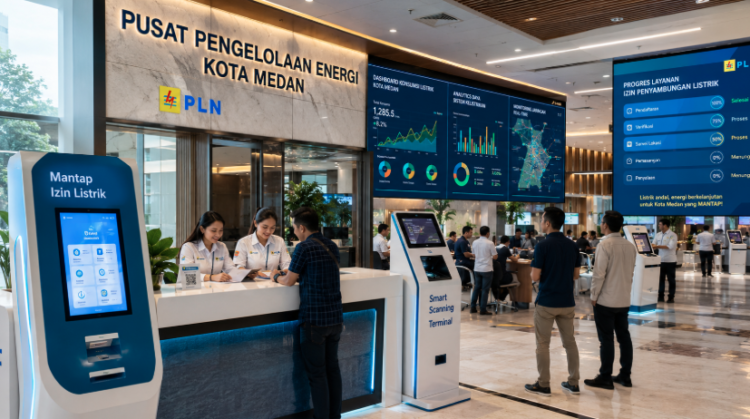 Dashboard interaktif Sistem Cepat Izin Olahraga yang menampilkan sistem pemantauan data sarana real-time untuk mendukung efisiensi keolahragaan kota Medan