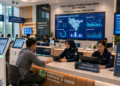 Dashboard interaktif Portal Modern Izin Koperasi yang menampilkan sistem pemantauan data UMKM real-time untuk mendukung efisiensi koperasi kota Medan