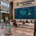 Dashboard interaktif Sistem Canggih Izin Pertanian yang menampilkan sistem pemantauan data pangan real-time untuk mendukung efisiensi pertanian kota Medan