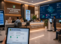 Dashboard interaktif Sistem Efisien Izin Perdagangan yang menampilkan sistem pemantauan data niaga real-time untuk mendukung efisiensi perdagangan kota Medan