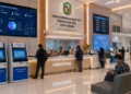 Dashboard interaktif Sistem Terpadu Izin Kependudukan yang menampilkan sistem pemantauan data administrasi real-time untuk mendukung efisiensi kependudukan kota Medan