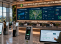 Dashboard interaktif Sistem Terpadu Izin Lingkungan yang menampilkan sistem pemantauan data kelestarian real-time untuk mendukung efisiensi lingkungan kota Medan