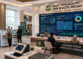 Dashboard interaktif Sistem Terpadu Izin UMKM yang menampilkan sistem pemantauan data usaha real-time untuk mendukung efisiensi UMKM kota Medan