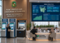 Dashboard interaktif Solusi Digital Izin Lingkungan yang menampilkan sistem pemantauan data kelestarian real-time untuk mendukung efisiensi lingkungan kota Medan