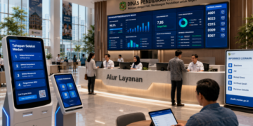 Dashboard interaktif Tahapan Seleksi Medan yang menampilkan alur agenda seleksi real-time untuk mendukung efisiensi pendaftaran kota Medan.
