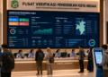 Dashboard interaktif Verifikasi Dokumen SNBP yang menampilkan alur validasi berkas pendaftaran siswa real-time untuk mendukung efisiensi pendaftaran kota Medan.