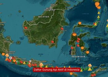 Daftar Gunung Api Aktif di Indonesia