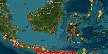 Daftar Gunung Api Aktif di Indonesia
